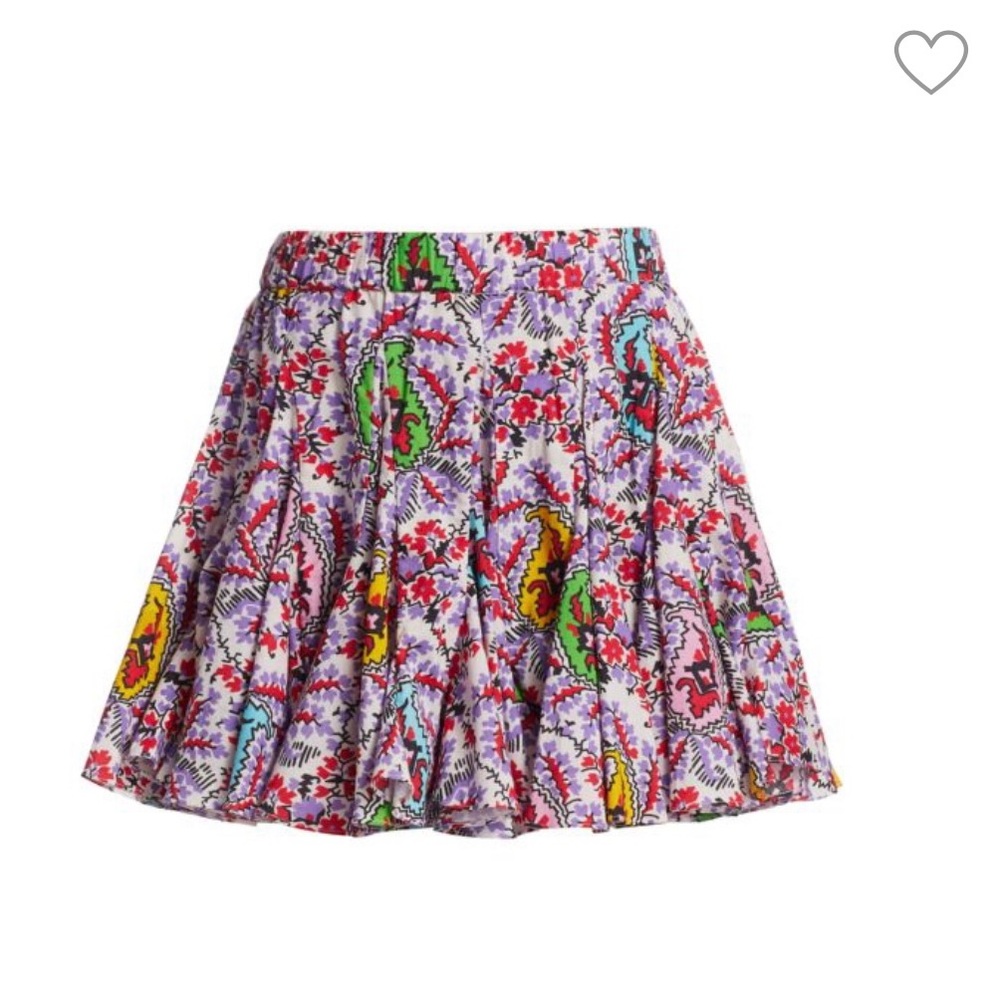 Hilary Paisley High-Waist Mini Skirt